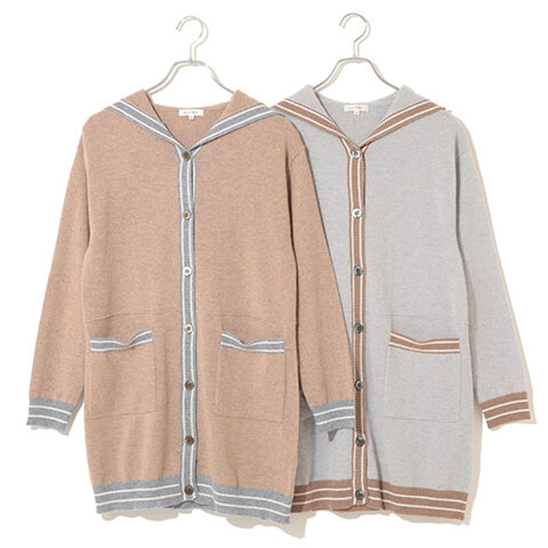 レディースカシミヤ100% フード付きカーディガン 「ALPHA」アルファー