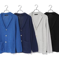 ニットジャケット　和紙ポリエステル混紡糸使用　メンズ