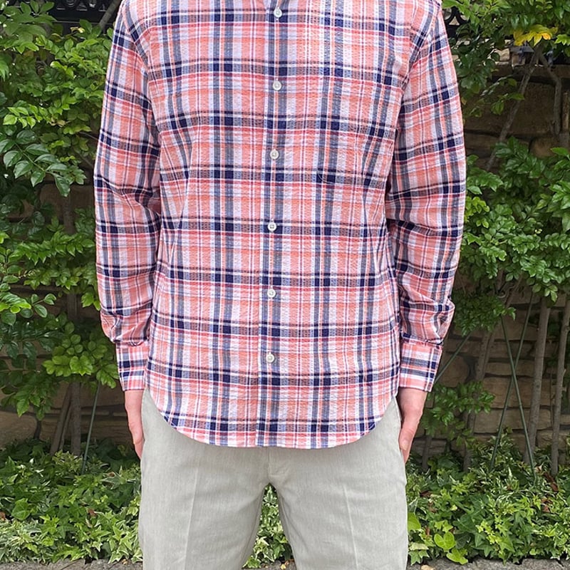 ドビーサッカー生地チェック柄シャツ 「ALPHA」アルファー | ALPHA