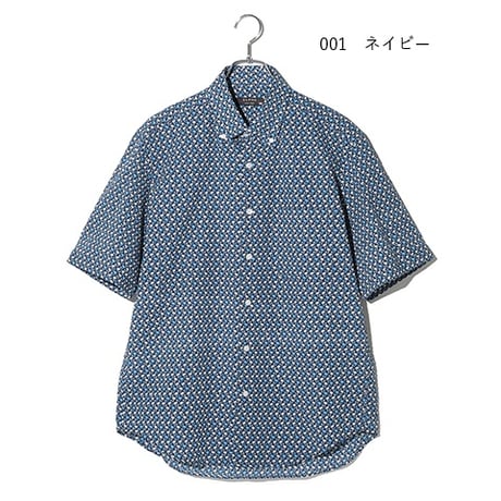 スワン柄　オリジナルプリントリップルシャツ