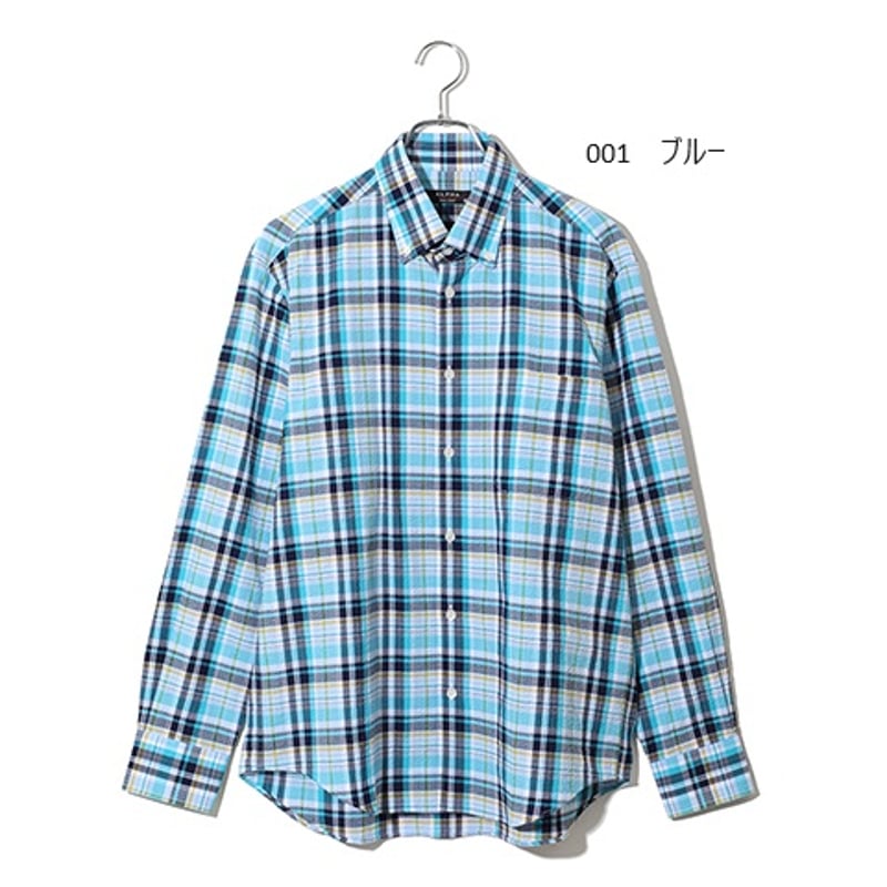 ドビーサッカー生地チェック柄シャツ 「ALPHA」アルファー | ALPHA