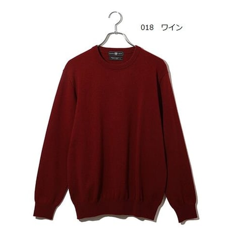 カシミヤクルーネック　LLサイズ　東洋紡糸のカシミヤ糸使用　日本製　「ALPHA」アルファー