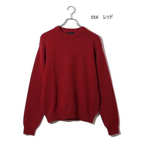 カシミヤ100％メンズ　成型編みクルーネック