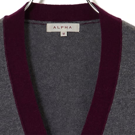 レディースカシミヤ100%　カーディガン　「ALPHA」アルファー