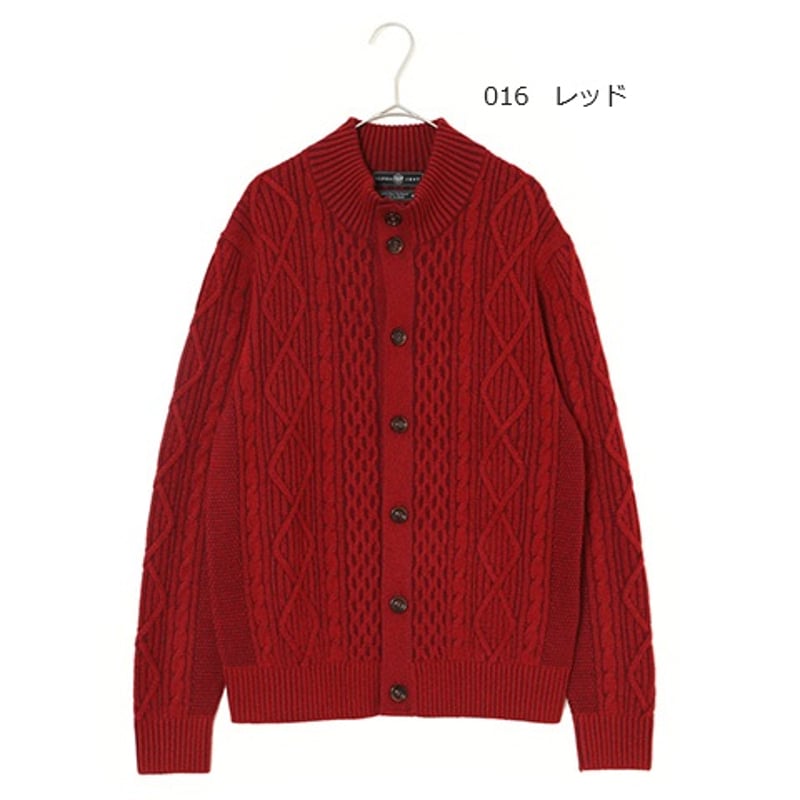 カシミヤ100％メンズ 襟付きカーディガン「ALPHA」アルファー | ALPHA