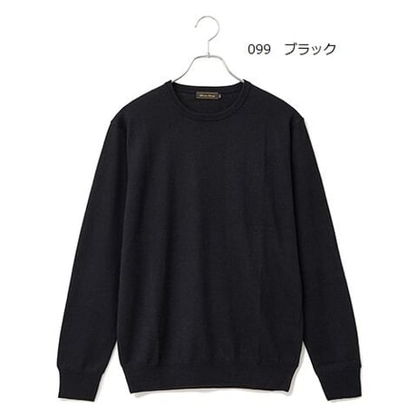 シルクカシミヤ　メンズ　クルーネック　「ALPHA」アルファー