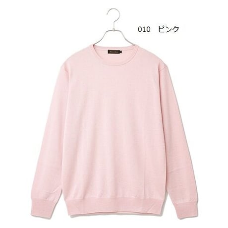 シルクカシミヤ　メンズ　クルーネック　「ALPHA」アルファー