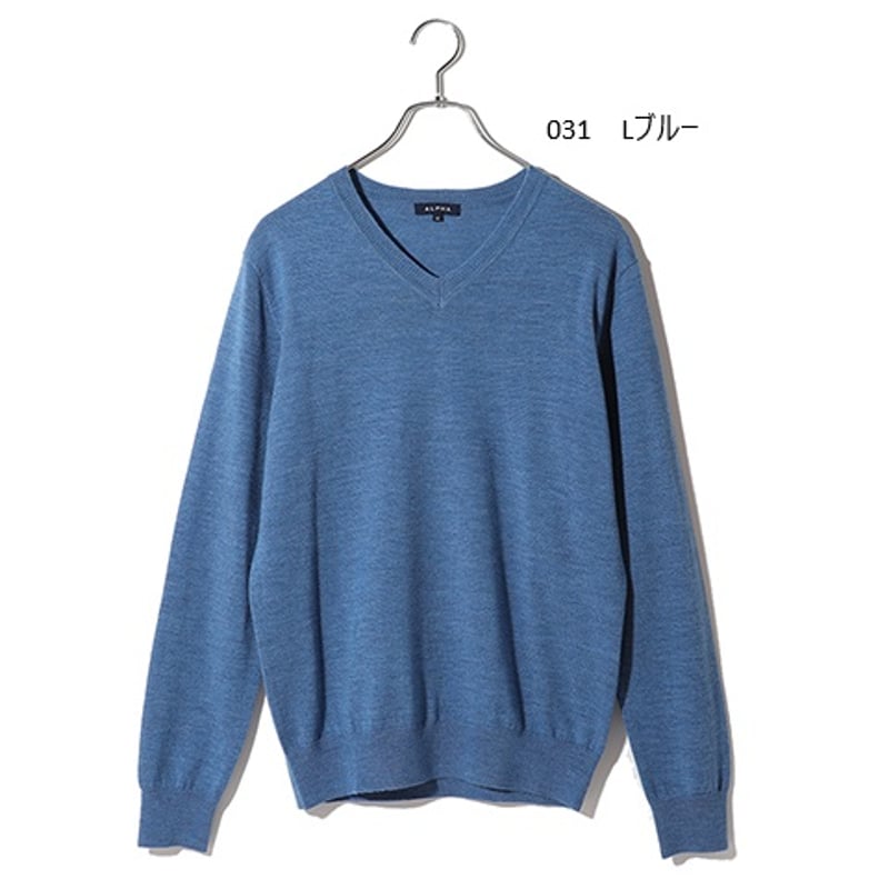 メリノウール メンズ Vネック 「ALPHA」アルファー | ALPHA ONLINE STORE