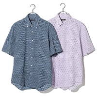スワン柄　オリジナルプリントリップルシャツ