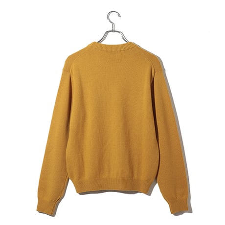 カシミヤ100％メンズ　成型編みクルーネック