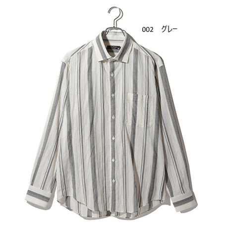 ストライプ柄シャツ　「ALPHA」アルファー
