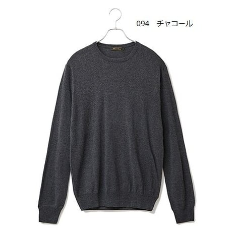 シルクカシミヤ　メンズ　クルーネック　「ALPHA」アルファー