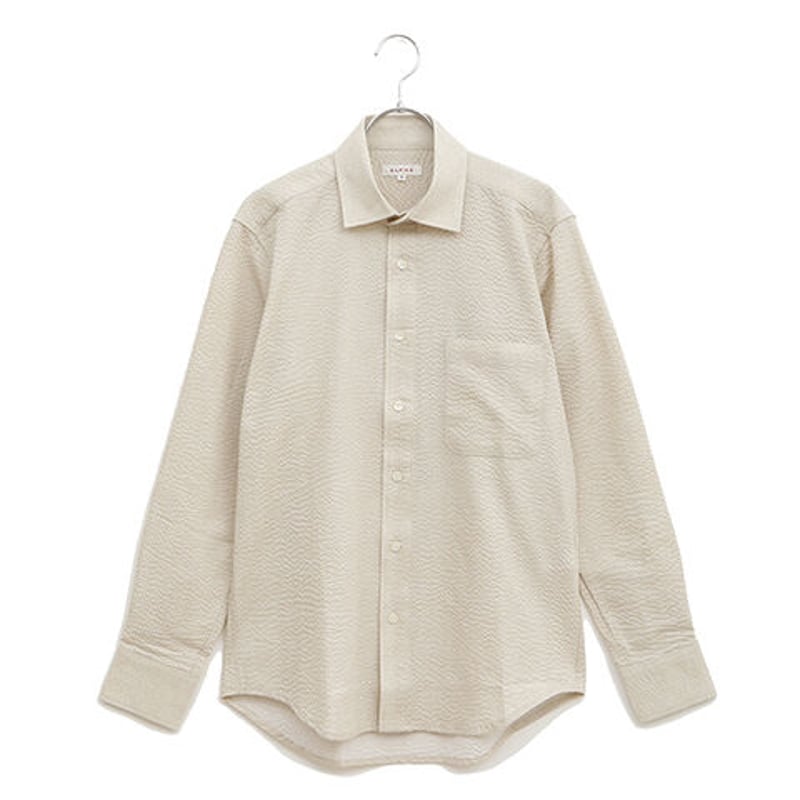 無地リップル生地シャツ（長袖）「ALPHA」アルファー | ALPHA ONLINE STORE