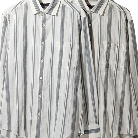 ストライプ柄シャツ　「ALPHA」アルファー
