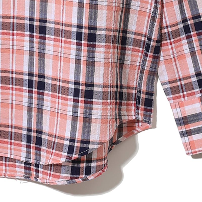 ドビーサッカー生地チェック柄シャツ 「ALPHA」アルファー | ALPHA