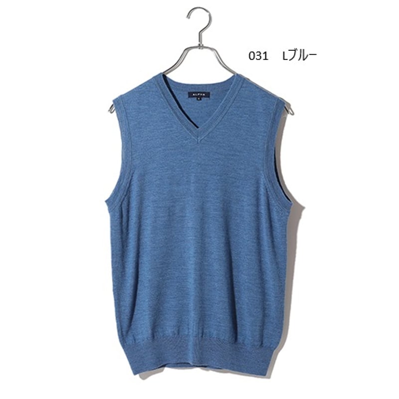 メリノウール メンズ Vベスト 「ALPHA」アルファー | ALPHA ONLINE STORE