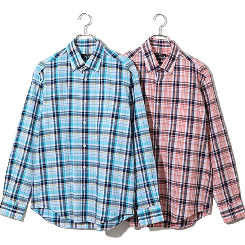 ドビーサッカー生地チェック柄シャツ 「ALPHA」アルファー | ALPHA