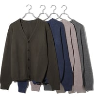 カシミヤ100％メンズ　成型編みカーディガン
