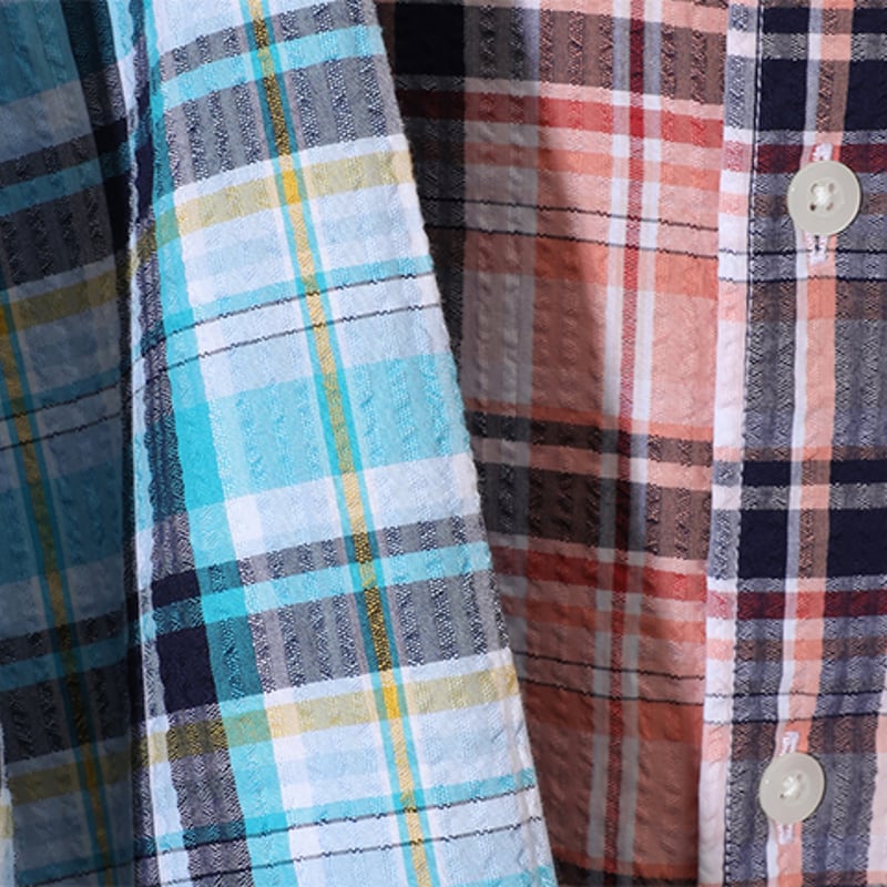 ドビーサッカー生地チェック柄シャツ 「ALPHA」アルファー | ALPHA