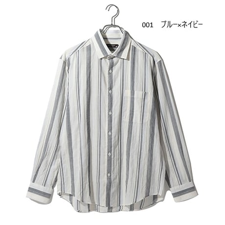 ストライプ柄シャツ　「ALPHA」アルファー