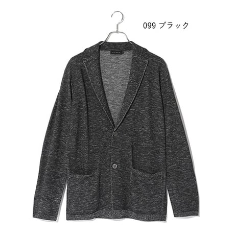 ニットジャケット　天竺二重ウス　メンズ