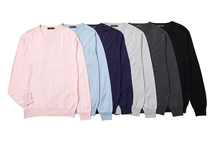 シルクカシミヤ メンズ Vネック 「ALPHA」アルファー | ALPHA ONLINE STORE