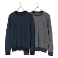メリノウール100％メンズ　総柄クルーネックセーター