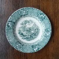 ウィローパターン シノワズリ装飾 プレート 径24cm 3客セット 1910年