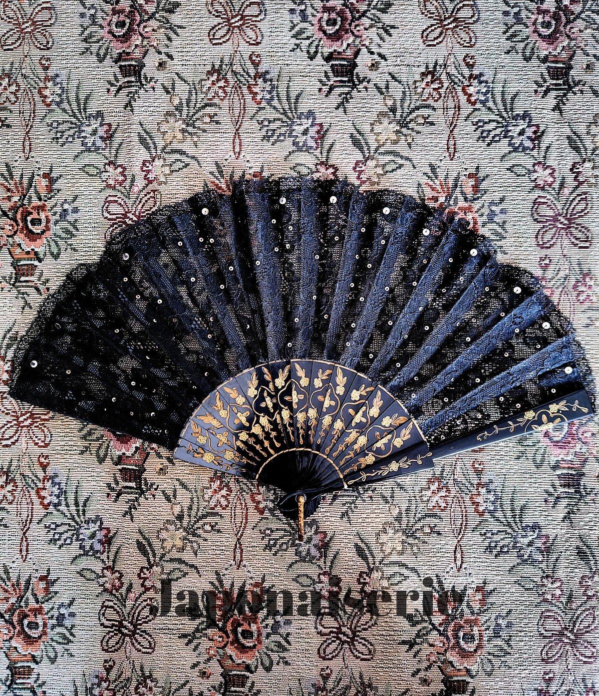 France Antique Race Fan 19世紀後半 フランス アンティーク扇子 アン