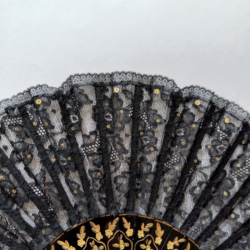 France Antique Race Fan 19世紀後半 フランス アンティーク扇子 アン