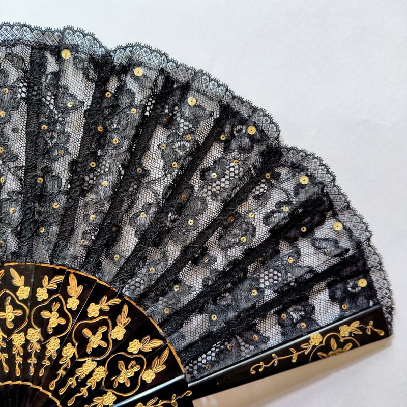 France Antique Race Fan 19世紀後半 フランス アンティーク扇子 アン