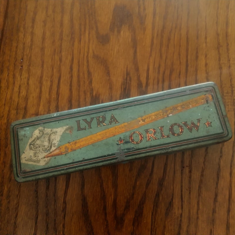 ドイツ LYRA ORLOW Tin Case ペンシルケース 1930年頃 ブリキペンケー