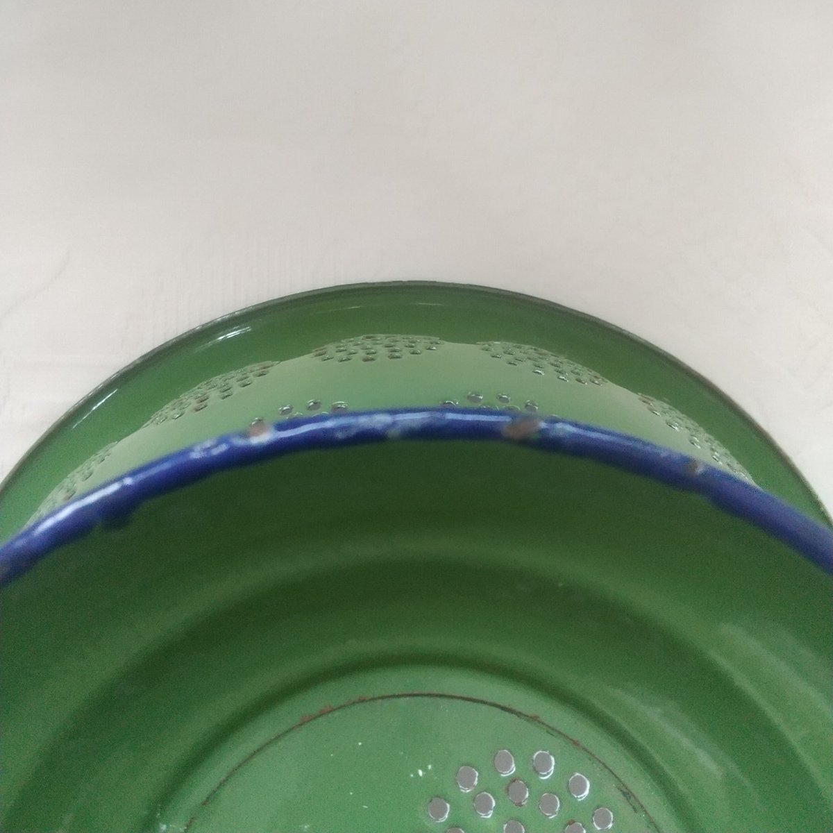 ヨーロッパ アンティーク ホウロウコランダー グリーン | Portobello 2nd