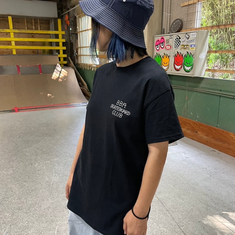 飛び鶴まる” TEE / ブラック | BBA skate club STORE