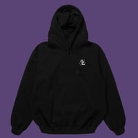 GL | Hoodie Pullover Sweatshirt -Black × White-