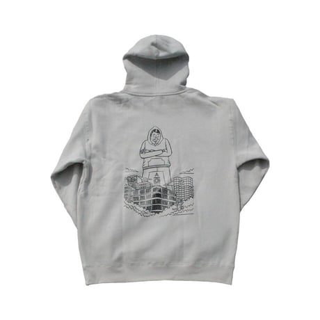 GL | Hooded Pullover Sweatshirt -Smoke × Black-