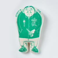 GL × DOWN ON THE CORNER × ESOW Smile pillow - Organic White × Natural Green -