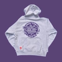 GL × TOKYO HEMP CONNECTION | GL × TOKYO HEMP CONNECTION Distortion Hoodie -Silver Grey × Purple-