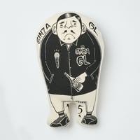 GL × DOWN ON THE CORNER × ESOW  Smile pillow - Organic White × Black -