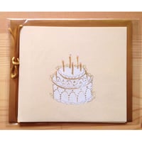 グリーティングスカード（デコレーションケーキ／白）