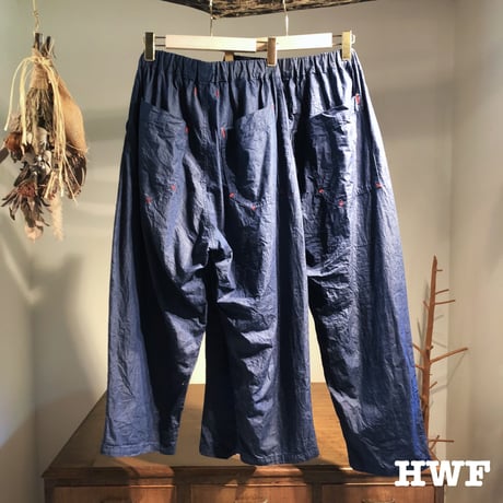 6ozライト denimタックパンツ (denim)