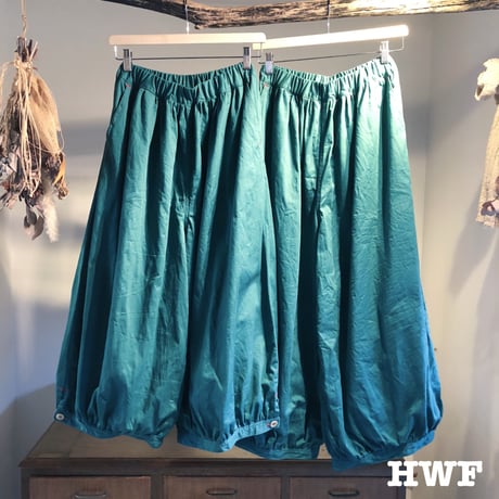 cottonストレッチツイルバルーンパンツ (green)