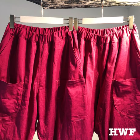 cottonストレッチツイル6ポケットパンツ (burgundy)