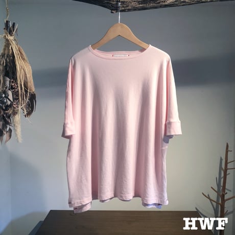 cotton鹿子ニットクルー (mimosa)(blue green)(powder pink)