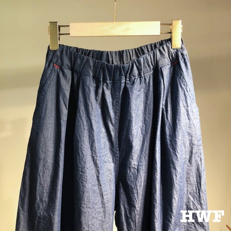 6ozライト denimタックパンツ (denim)
