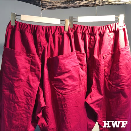 cottonストレッチツイル6ポケットパンツ (burgundy)
