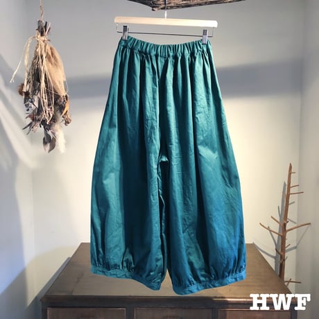 cottonストレッチツイルバルーンパンツ (green)