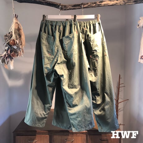 cottonポプリンタックパンツ (right khaki)