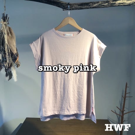 ライトウエイトcotton度詰天竺ニットノースリーブクルー (milk) (black) (smoky pink) (mustard) (denim)