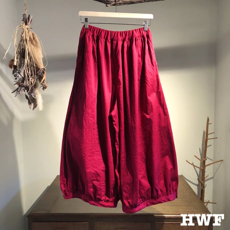 cottonストレッチツイルバルーンパンツ (burgundy)